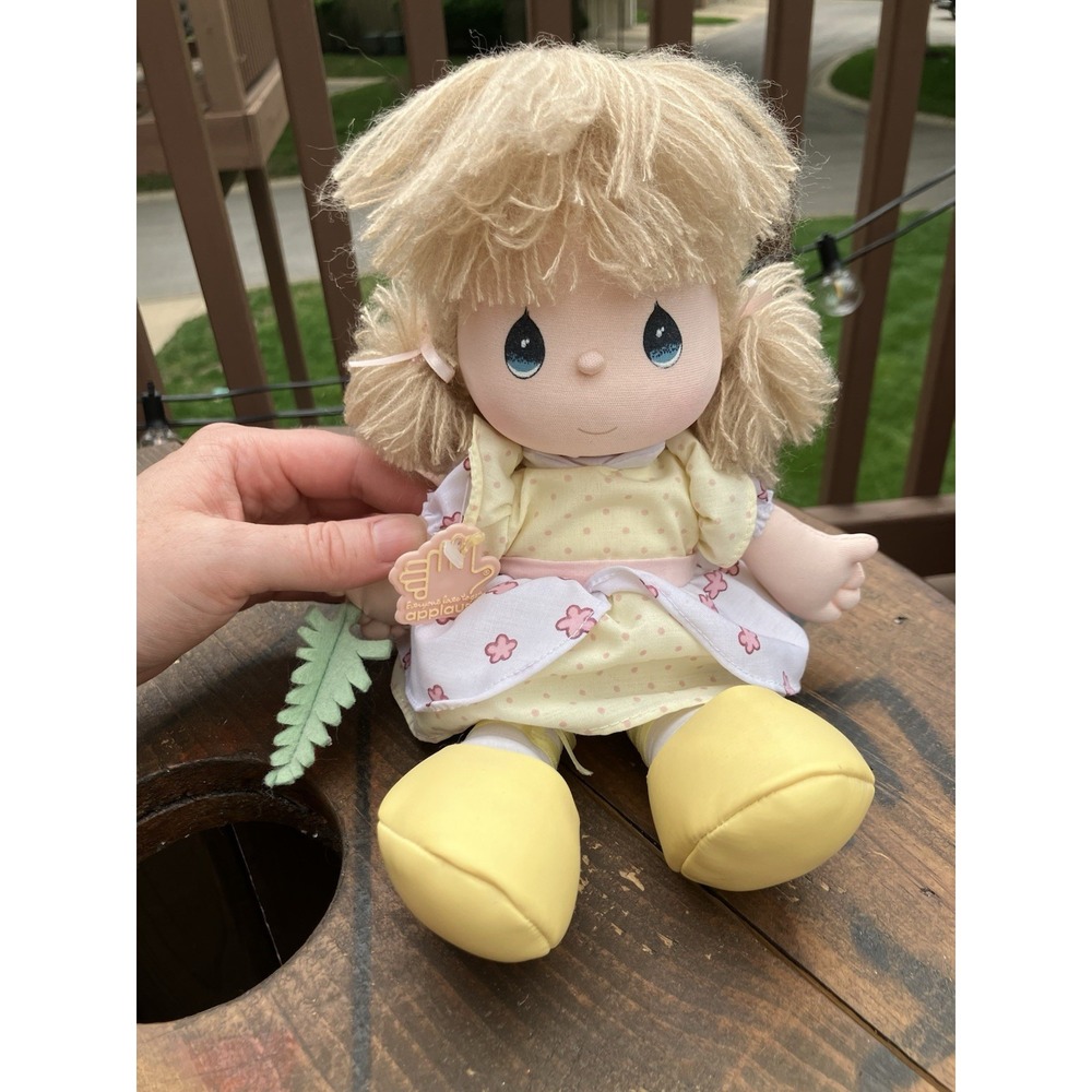 Vintage 1989 Applause Precious Moments Doll Girl Yellow Dress Taiwan w/ Tag